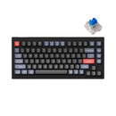 Keychron V1 QMK Fully Assembled RGB Backlight Hot-Swappable Wired Mechanical Keyboard - Carbon Black (K Pro Blue Switch) (V1B2)