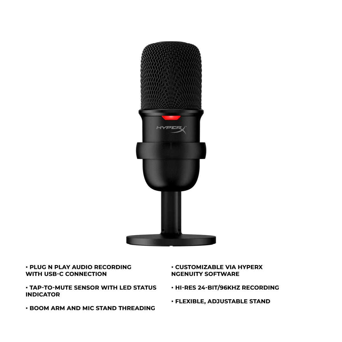 HyperX Solocast USB Microphone For PC/MAC/PS5/PS4 (Black) (4P5P8AA) - DataBlitz
