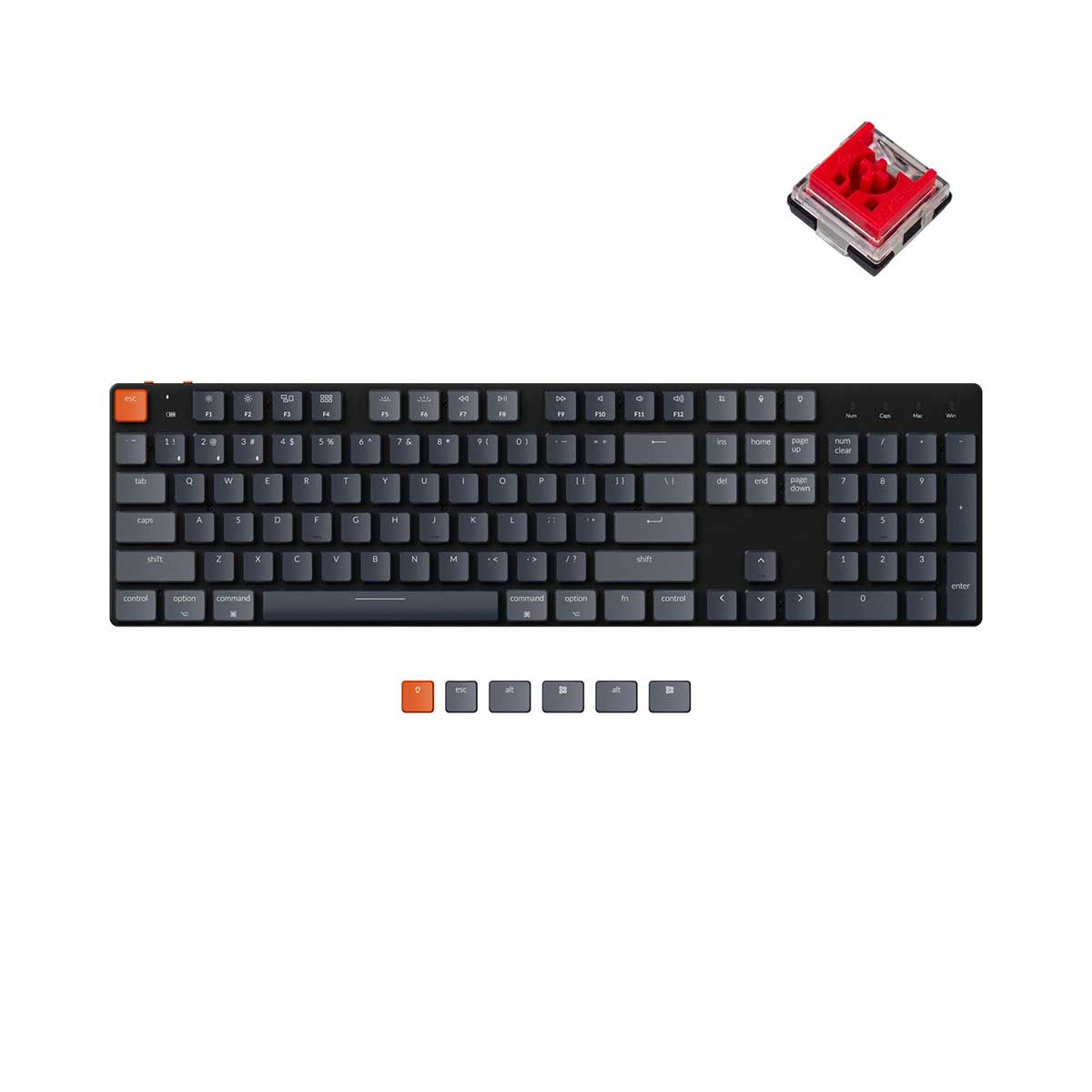 Keychron K5 SE Optical Hot-Swappable Wireless Mechanical Keyboard (Red Switch) (K5SE-E1)