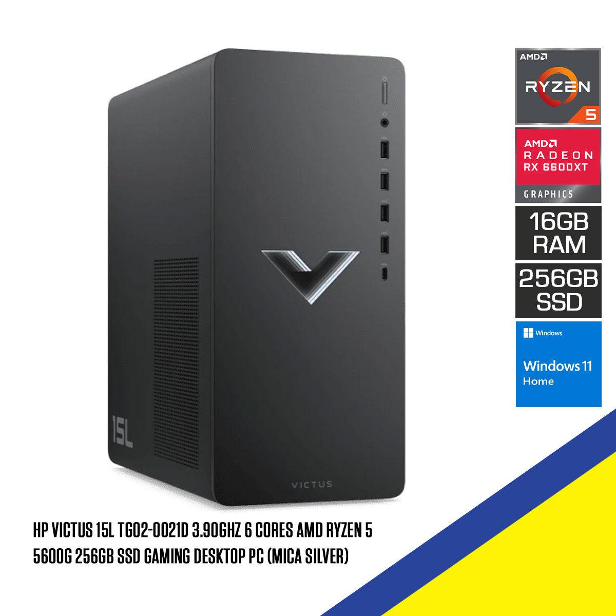 HP Victus 15L TG02-0021D 3.90GHZ 6 Cores AMD Ryzen 5 5600G 256GB SSD Gaming Desktop PC (Mica Silver) - DataBlitz