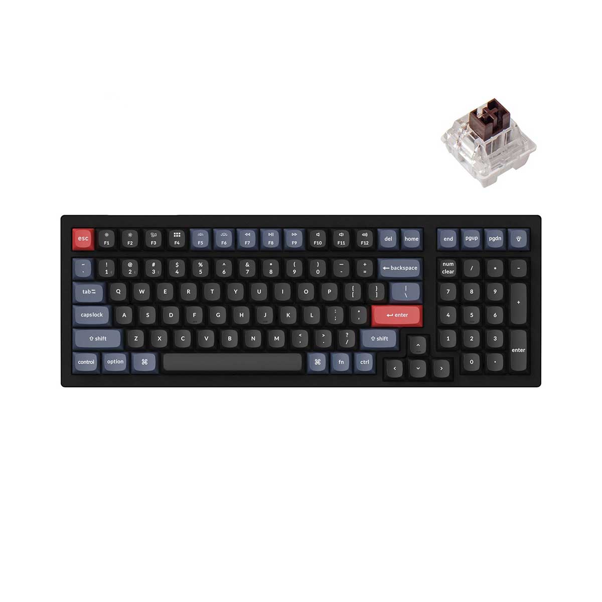 Keychron K4 Pro QMK/Via Hot-Swappable White Backlight Wireless Mechanical Keyboard (K Pro Mechanical Brown Switch) (K4P-G3)