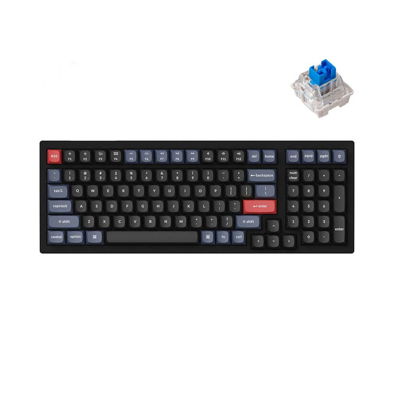 Keychron K4 Pro QMK/VIA Hot-Swappable White Backlight Wireless Mechanical Keyboard (K Pro Mechanical Blue Switch) (K4P-G2)