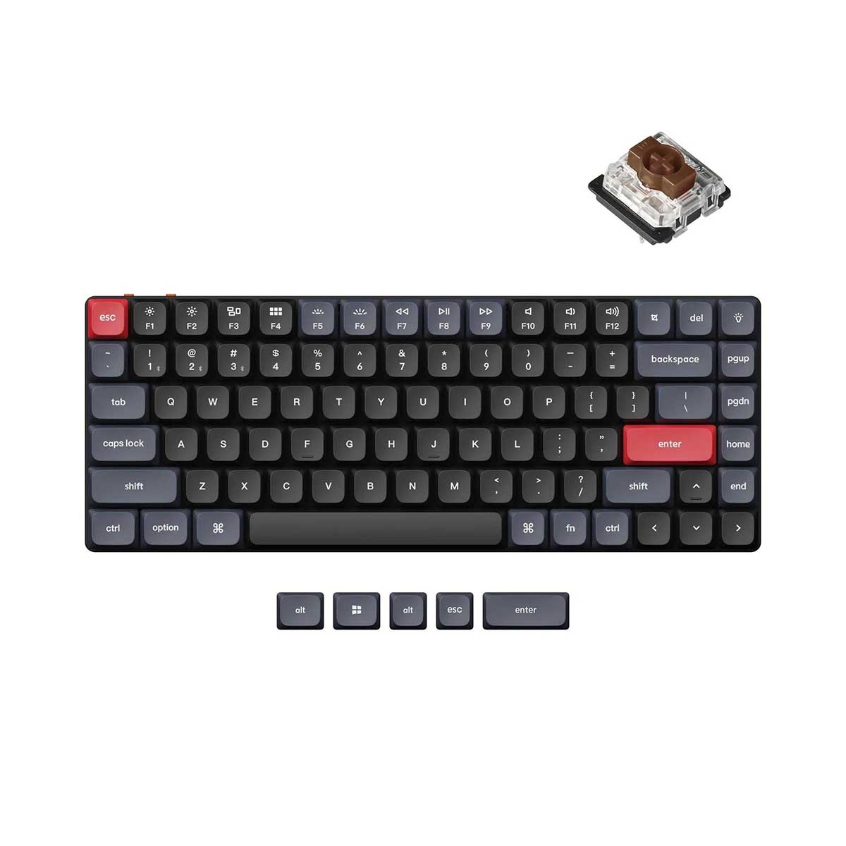 Keychron K3 Pro QMK/Via White Backlight Wireless Custom Mechanical Keyboard (Low Profile Gateron Mechanical Brown Switch) (K3P-A3)