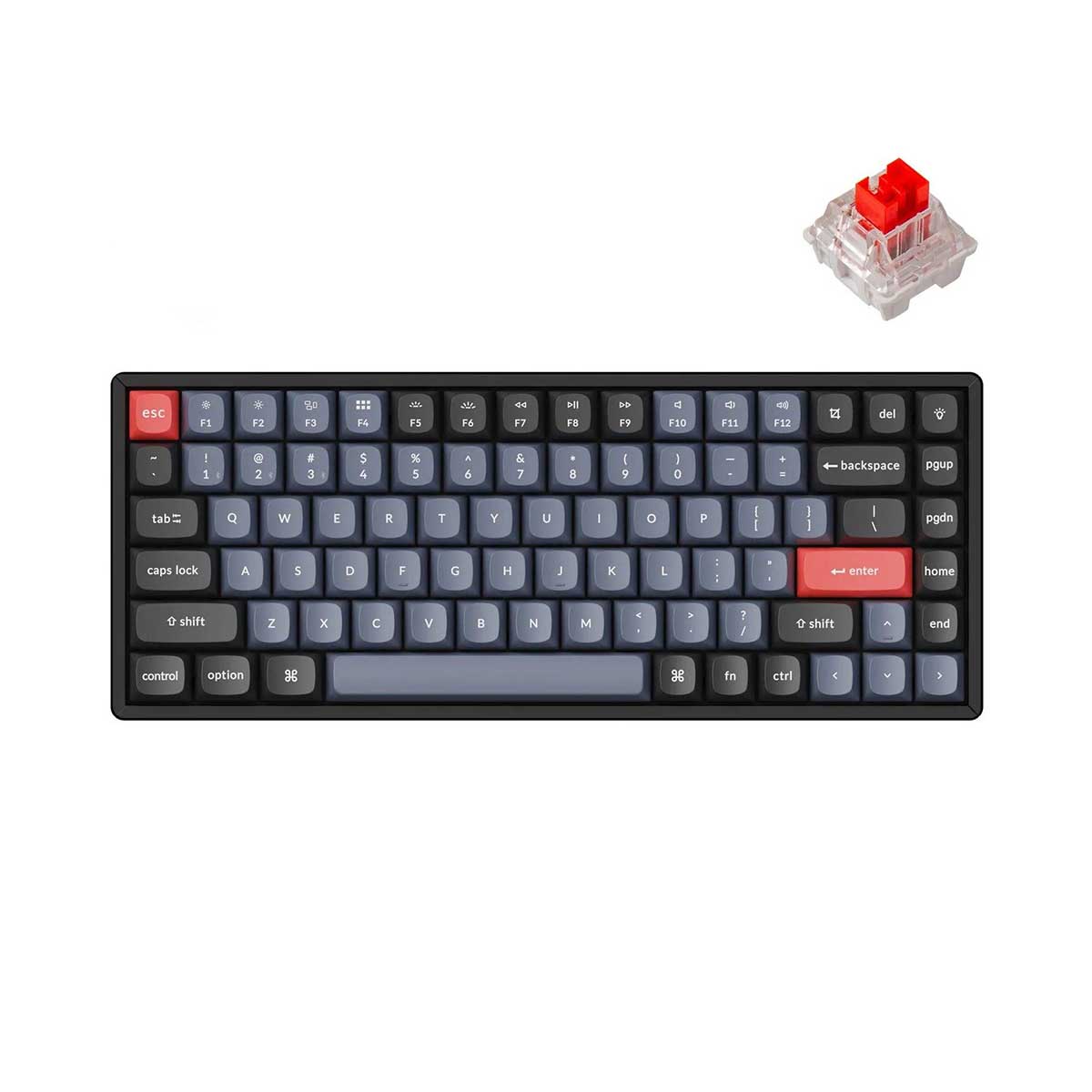 Keychron K2 Pro QMK/Via Hot-Swappable RGB Backlight Aluminum Wireless Mechanical Keyboard (K Pro Mechanical Red Switch) (K2P-J1)