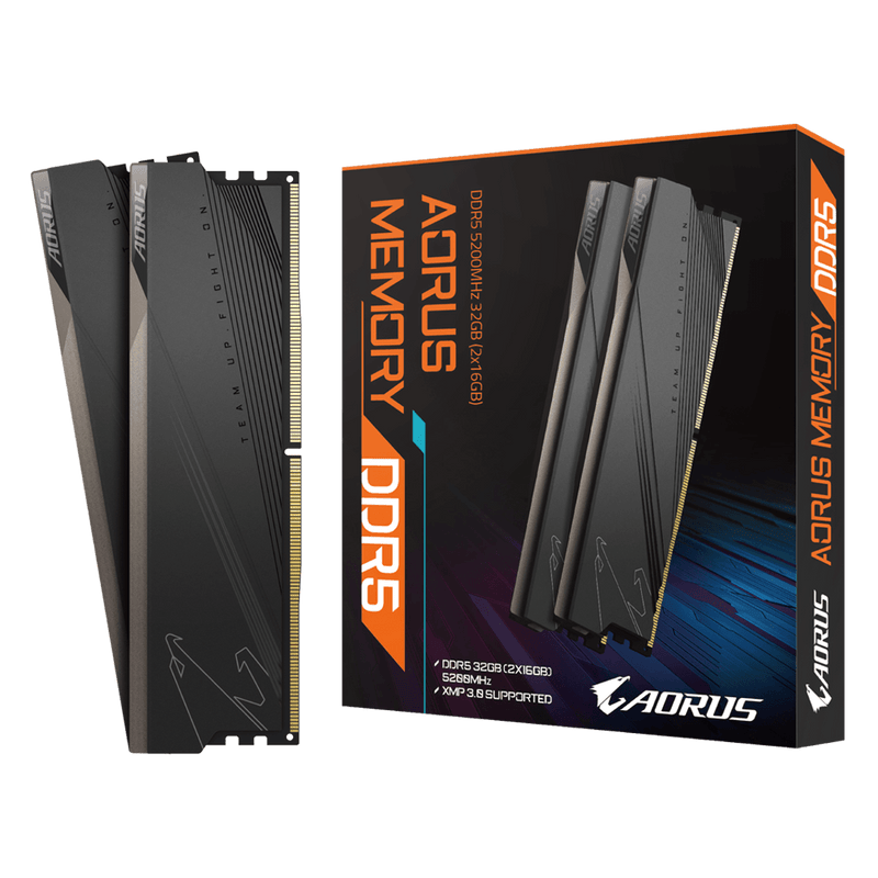 GIGABYTE AORUS 32GB (2X16GB) 5200MHZ DDR5 Memory Module Kit (GP-ARS32G52D5) - DataBlitz