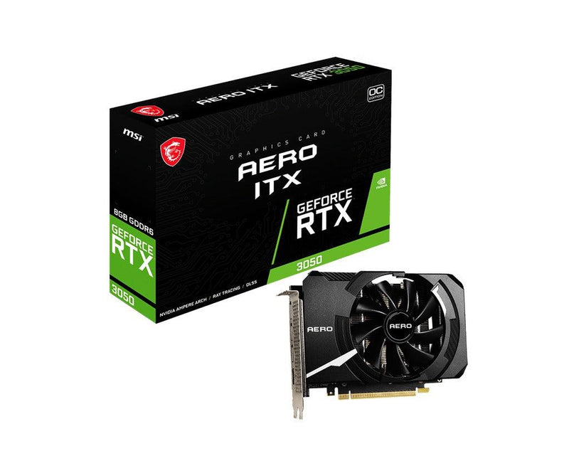 MSi Geforce RTX 3050 Aero ITX 8G OC GDDR6 Graphics Card - DataBlitz