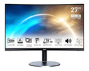 MSI Pro MP272C 27-INCH FHD Curved Business & Productivity Monitor (Matte Black) - DataBlitz