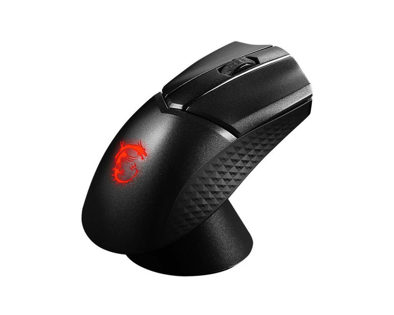 MSI Clutch GM31 RGB Lightweight Wireless Gaming Mouse With Charging Dock (Black) - DataBlitz