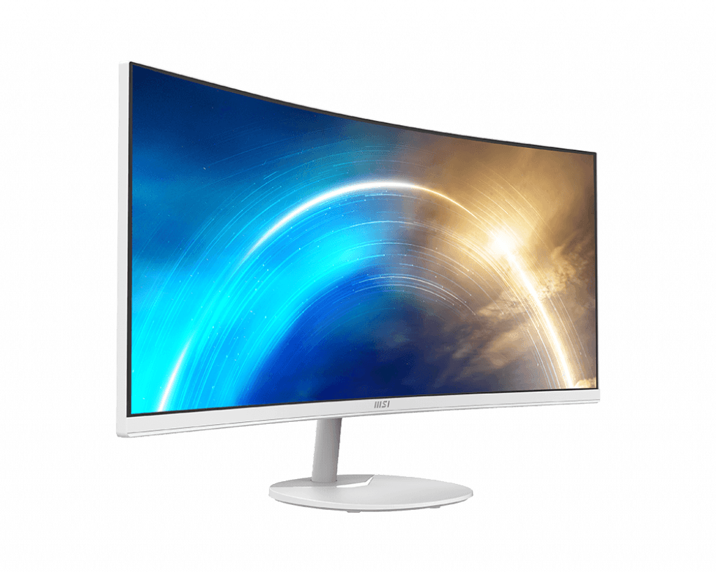 MSI PRO MP341CQW 34" UWQHD CURVED BUSINESS & PRODUCTIVITY MONITOR (WHITE) - DataBlitz