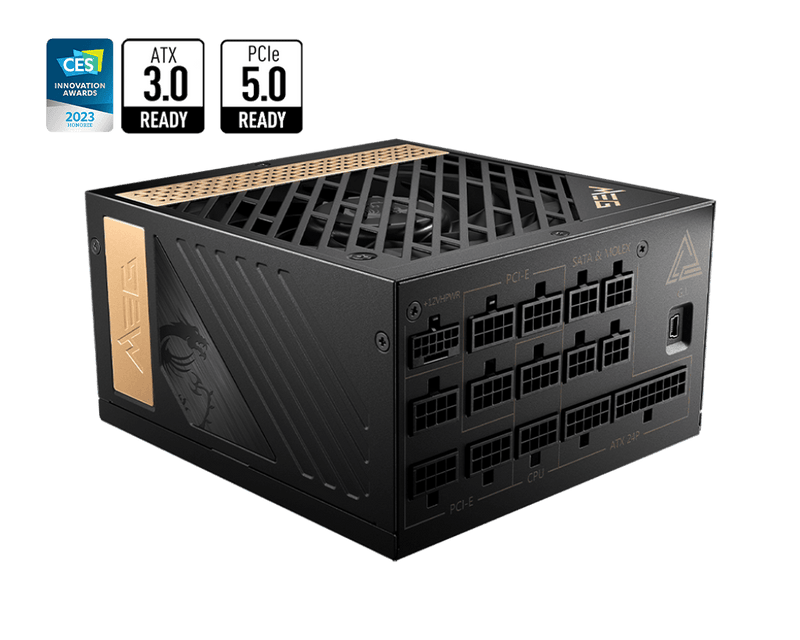 MSI MEG AI1300P PCIE5 Platinum 1300W Power Supply - DataBlitz