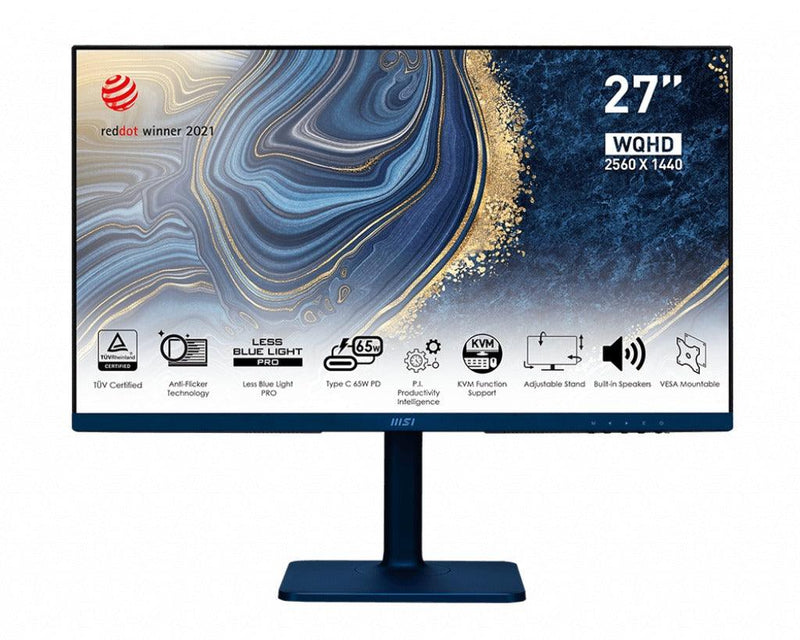 MSI Modern MD272QP Ultramarine 27” WQHD Business & Productivity Monitor - DataBlitz