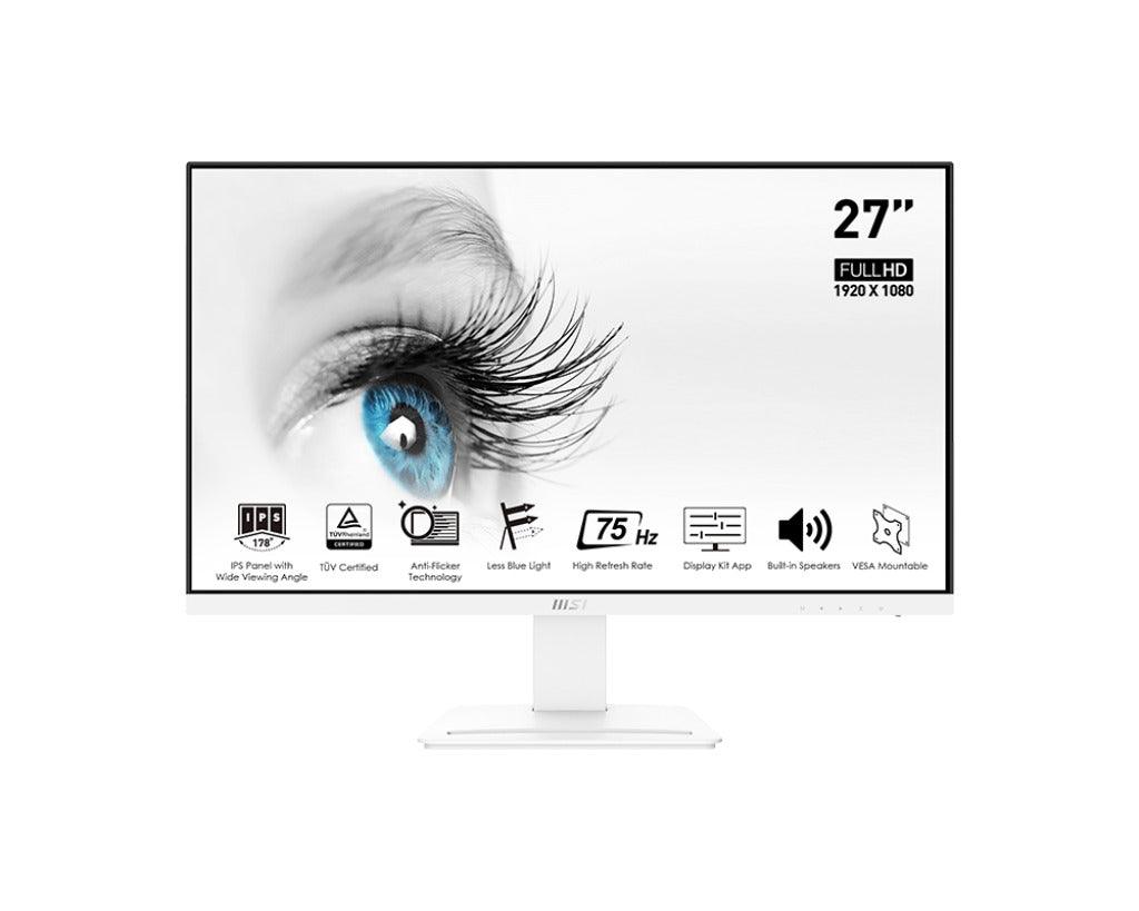MSI PRO MP273W 27-inch FHD Business & Productivity Monitor (White) - DataBlitz