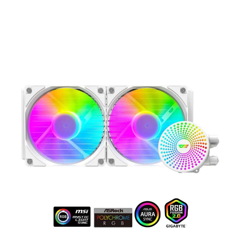 Darkflash Radiant DC-240 ARGB All-In-One 240MM Liquid CPU Cooler (White) - DataBlitz