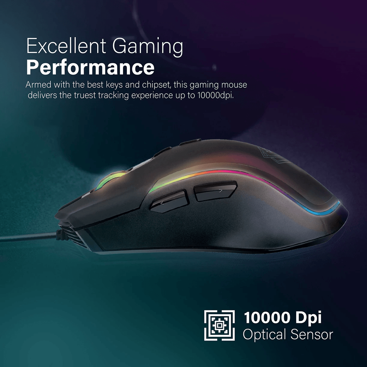 VERTUX Assaulter Gamecharged Lightweight Gaming Mouse Black - DataBlitz