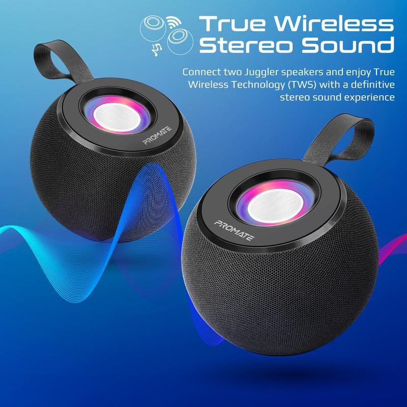 Promate Juggler Lumiflux Wireless High-Definition Speaker (Black) - DataBlitz