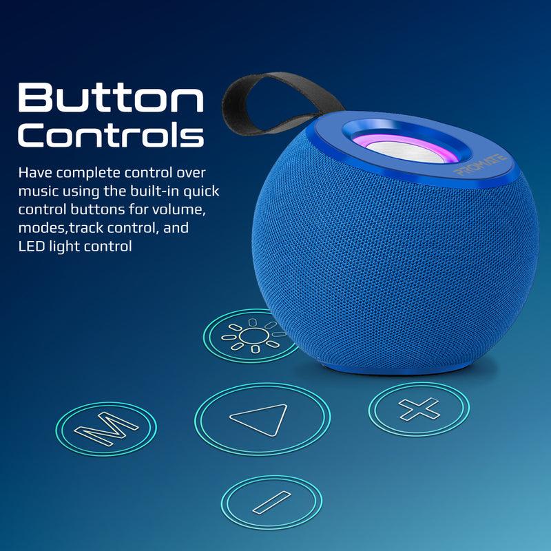 Promate Juggler Lumiflux Wireless High-Definition Speaker (Blue) - DataBlitz