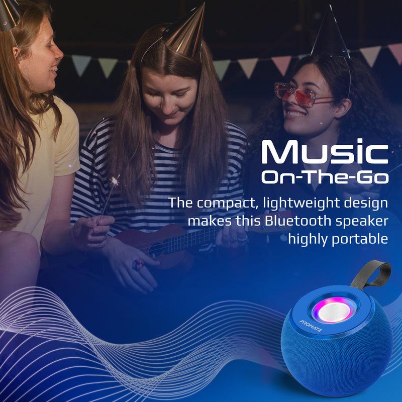Promate Juggler Lumiflux Wireless High-Definition Speaker (Blue) - DataBlitz