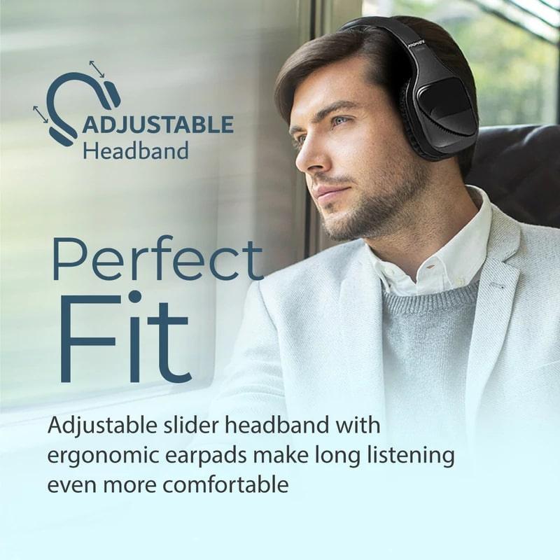 PROMATE NOVA BALANCED HI-FI STEREO WIRELESS HEADPHONE (BLACK) - DataBlitz