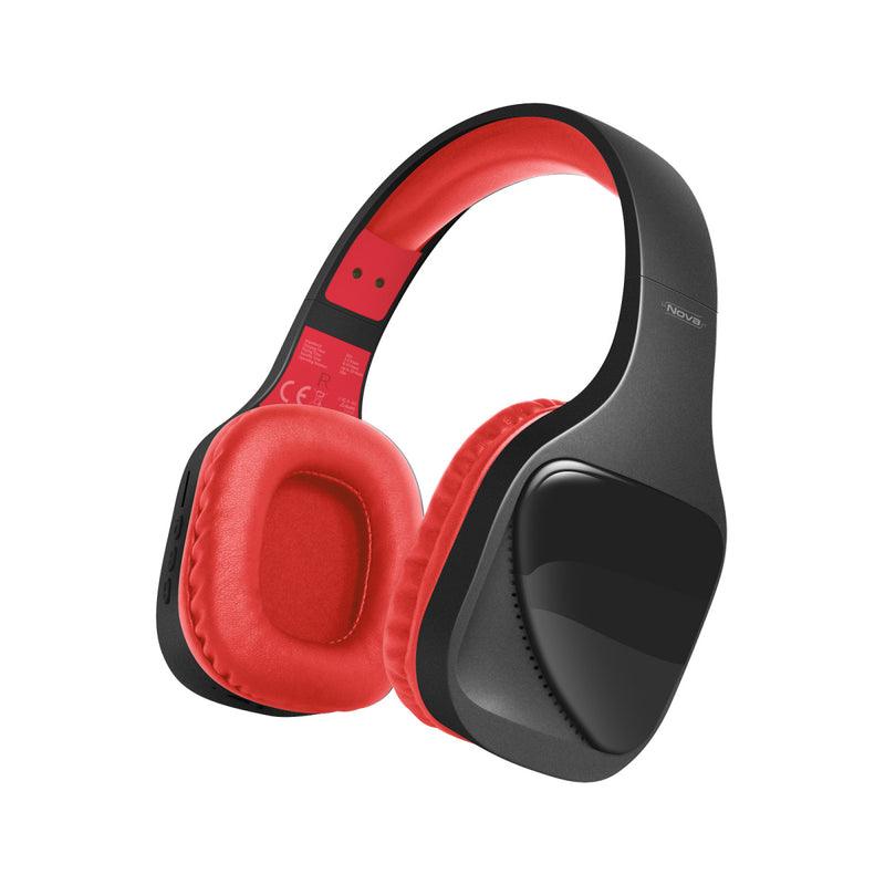 PROMATE Nova Balanced Hi-Fi Stereo Wireless Headphones (Maroon) - DataBlitz