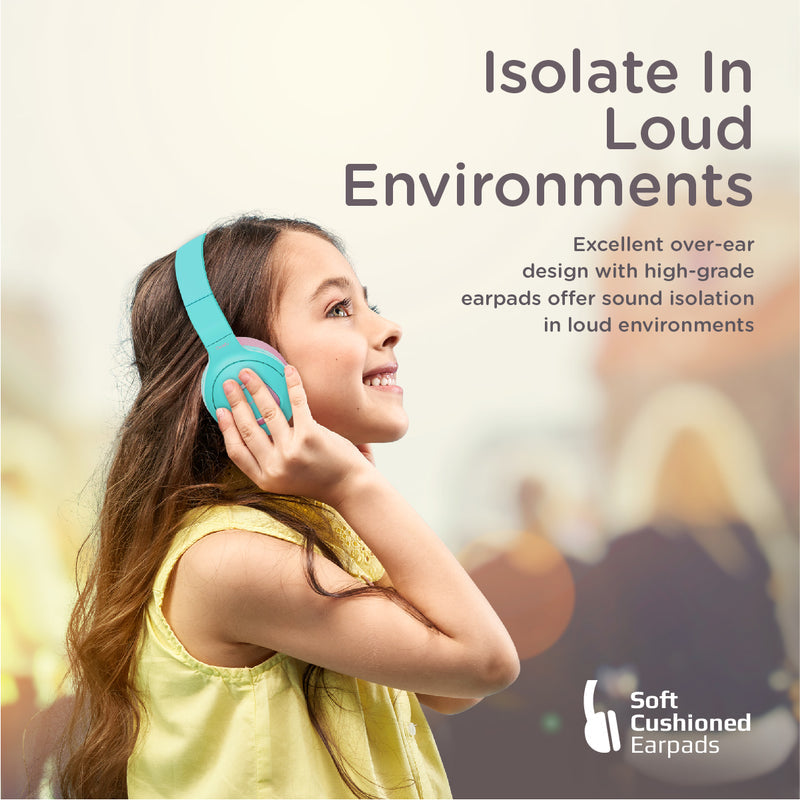 Promate Coddy Hi-Definition Safe Audio Wireless Headphone (Bubblegum)