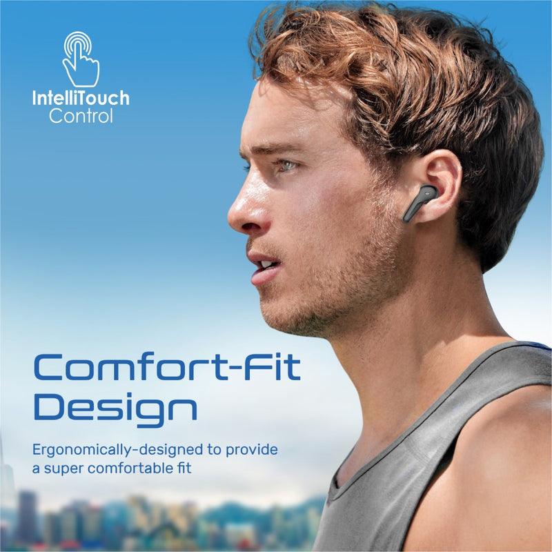 Promate Freepods-3 High Definition ENC Earphones With Intellitouch (Black) - DataBlitz