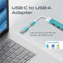 PROMATE Litehub-4 4-In-1 Multi-Port USB-C Data Hub (Blue) - DataBlitz