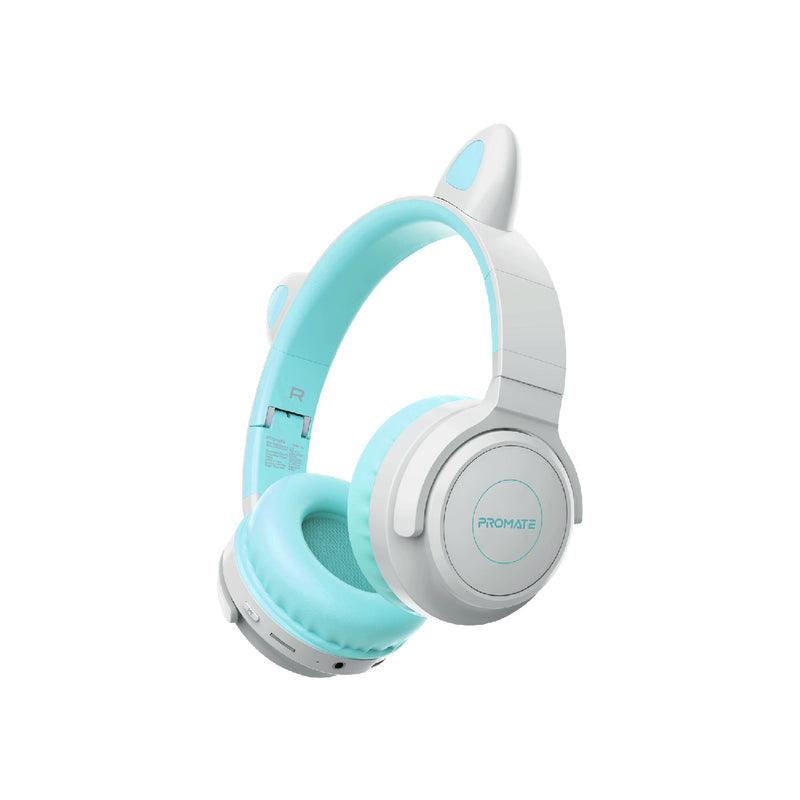 Promate Panda Kidsafe Kawaii Style Wireless Kids Headphone (Aqua) - DataBlitz