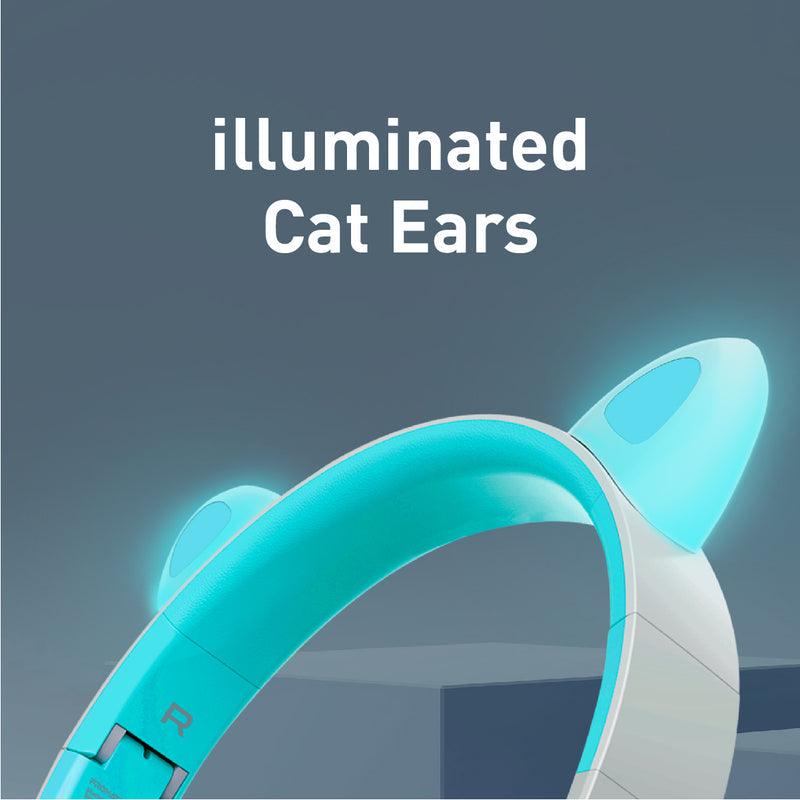 Promate Panda Kidsafe Kawaii Style Wireless Kids Headphone (Aqua) - DataBlitz