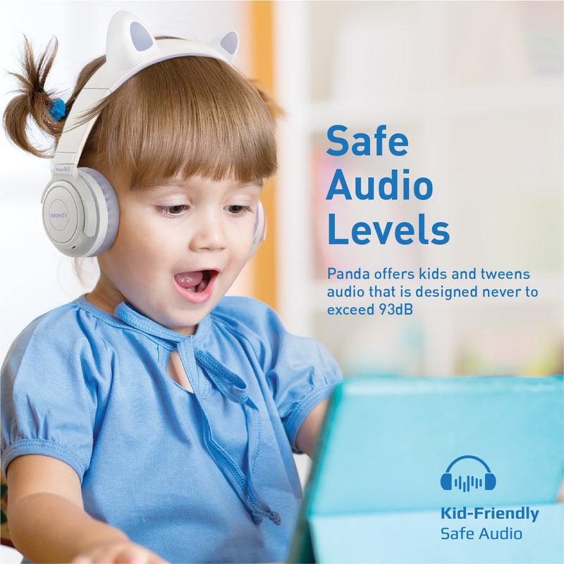 Promate Panda Kidsafe Kawaii Style Wireless Kids Headphone (Lilac) - DataBlitz