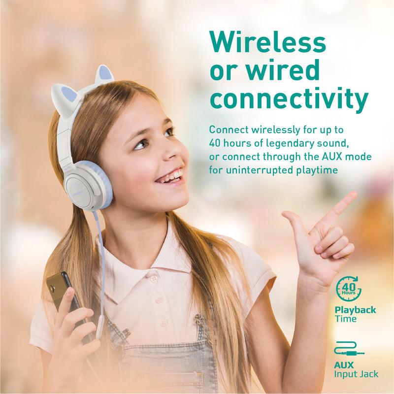 Promate Panda Kidsafe Kawaii Style Wireless Kids Headphone (Lilac) - DataBlitz
