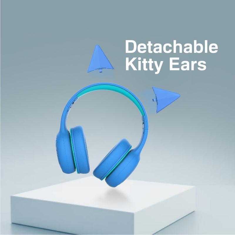 PROMATE Simba Over-Ear Hi-Definition Safe Audio Wired Headset (Aqua) - DataBlitz