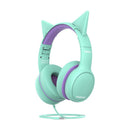 PROMATE Simba Over-Ear Hi-Definition Safe Audio Wired Headset (Emerald) - DataBlitz
