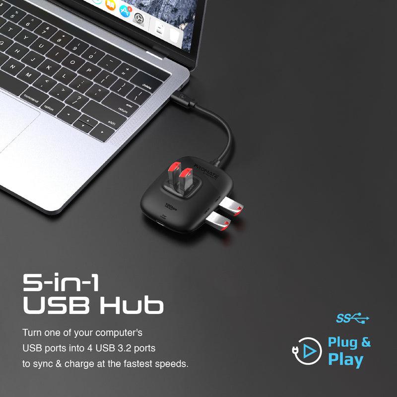 Promate Snaphub-4 10GBPS Ultra-Fast USB 3.2 Hub - DataBlitz