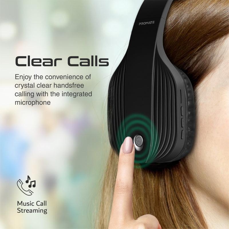 Promate Terra High Sonic Performance Wireless Headphones (Black) - DataBlitz