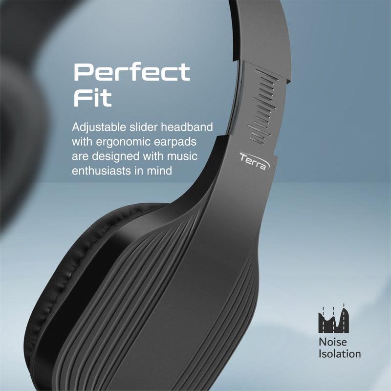 Promate Terra High Sonic Performance Wireless Headphones (Black) - DataBlitz