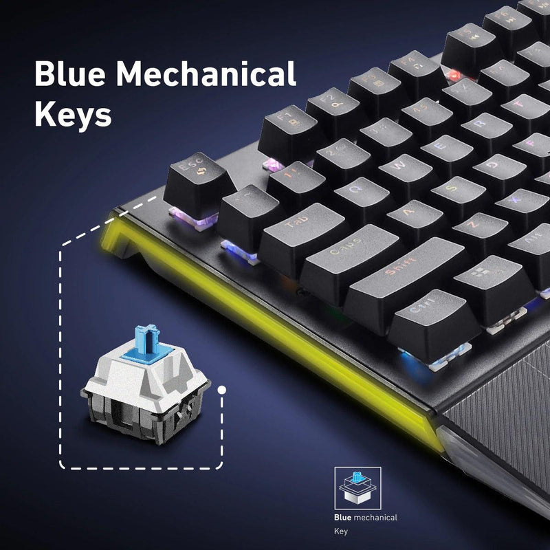 Vertux Toucan Pro-Gamer Mechanical Wired Gaming Keyboard (Blue Mechanical Key) - DataBlitz