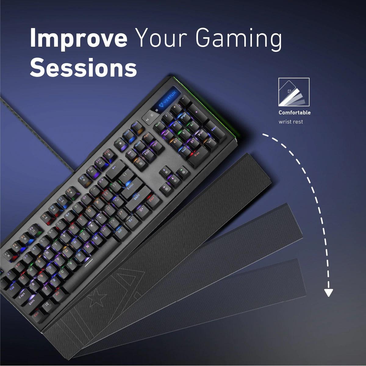 Vertux Toucan Pro-Gamer Mechanical Wired Gaming Keyboard (Blue Mechanical Key) - DataBlitz