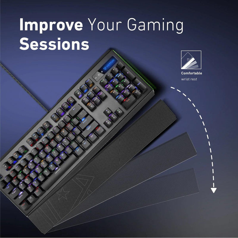 Vertux Toucan Pro-Gamer Mechanical Wired Gaming Keyboard (Blue Mechanical Key) - DataBlitz