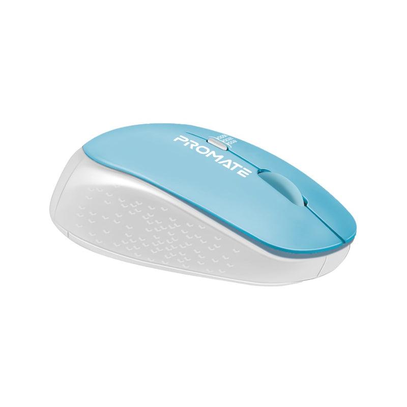 Promate Tracker 1600DPI MaxComfort Ergonomic Wireless Mouse (Blue) - DataBlitz