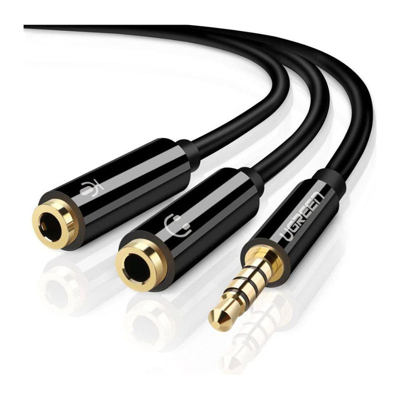 UGREEN 3.5mm Male To 2 Female Audio Cable Abs Case (Black) (AV141/30620) - DataBlitz