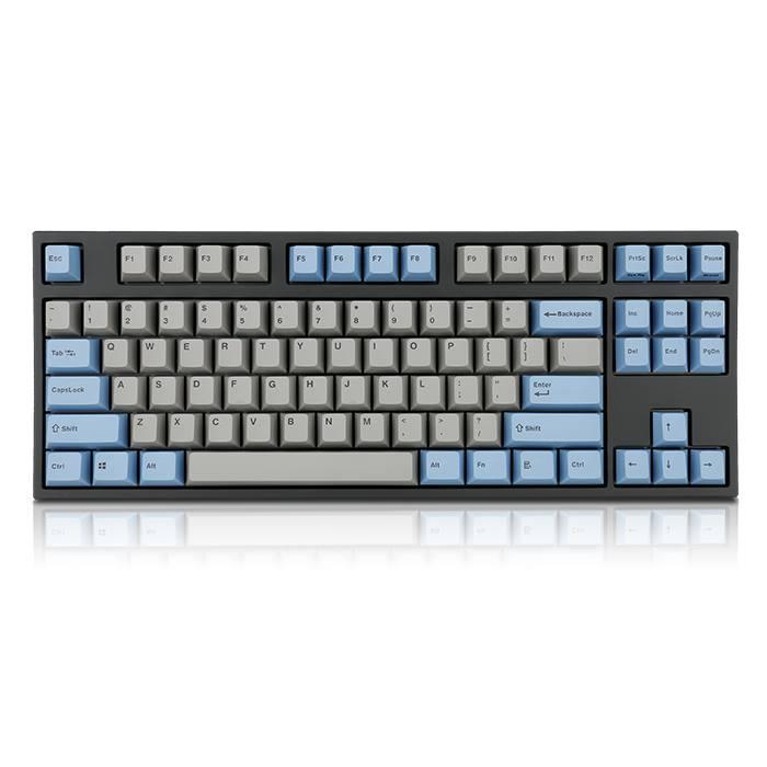 LEOPOLD 87-KEYS MECHANICAL KEYBOARD TWO-TONE GRAY/BLUE KEYCAP (SILVER SWITCH) (FC750RV/EGBPD) - DataBlitz
