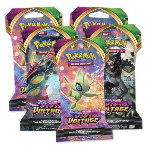 POKEMON TRADING CARD GAME SS4 SWORD & SHIELD VIVID VOLTAGE BOOSTER (ONE RANDOM BOOSTER SLEEVED ) - DataBlitz