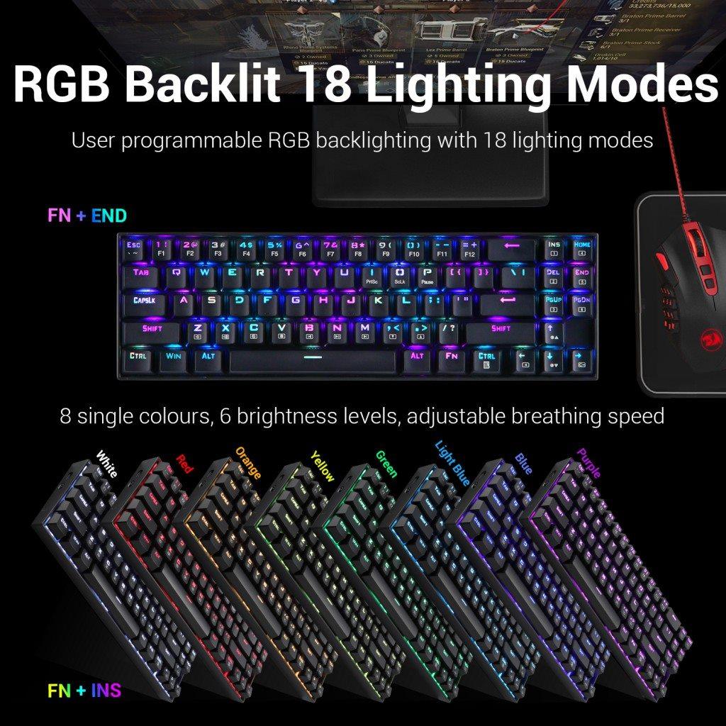 REDRAGON DEIMOS DUAL MODE RGB MECHANICAL KEYBOARD SWITCH FOR DIY (K599-KRS) - DataBlitz