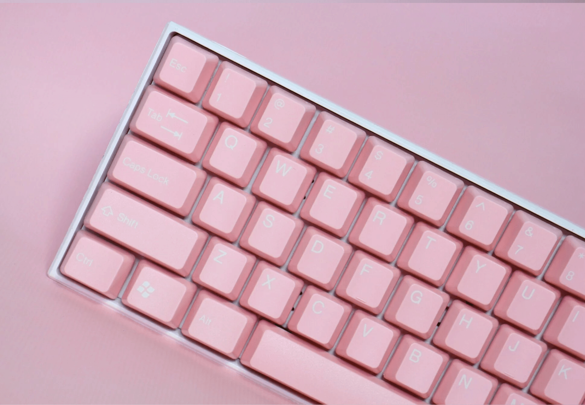 TAIHAO DOUBLE SHOT ABS KEYCAPS SET FOR CHERRY MX SWITCH (104-KEYS) (PINK LOVE) (C01PK101) - DataBlitz