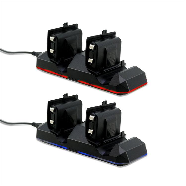 XBOXONE S DUAL CHARGING DOCK FOR XB1 S WIRELESS CONTROLLER (DOBE) TYX-697 (BLK) - DataBlitz