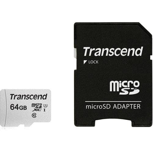 Transcend 64GB UHS-I MICROSD 300S W/Adapter - DataBlitz