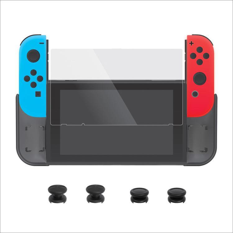 NINTENDO SWITCH CONSOLE MARIO RED & BLUE EDITION (INCLUDES CARRYING CASE) + DOBE PROTECTIVE PACK (TNS-1899) BUNDLE - DataBlitz