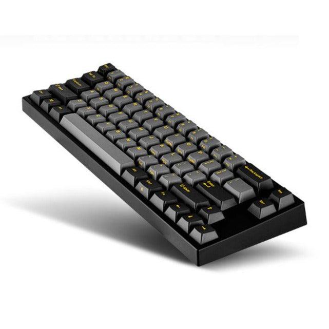 LEOPOLD 66-KEYS MECHANICAL MINI KEYBOARD TWO-TONE GRAY/DARK GRAY KEYCAPS + YELLOW FONT (SILENT RED SWITCH) (FC660MS/EGDPD(YF)) - DataBlitz