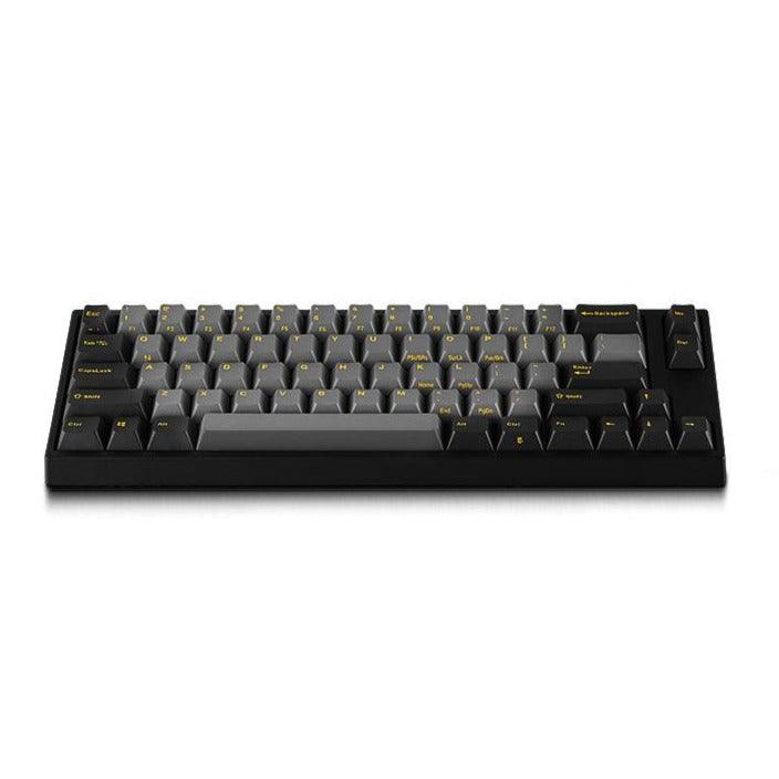 LEOPOLD 66-KEYS MECHANICAL MINI KEYBOARD TWO-TONE GRAY/DARK GRAY KEYCAPS + YELLOW FONT (SILENT RED SWITCH) (FC660MS/EGDPD(YF)) - DataBlitz