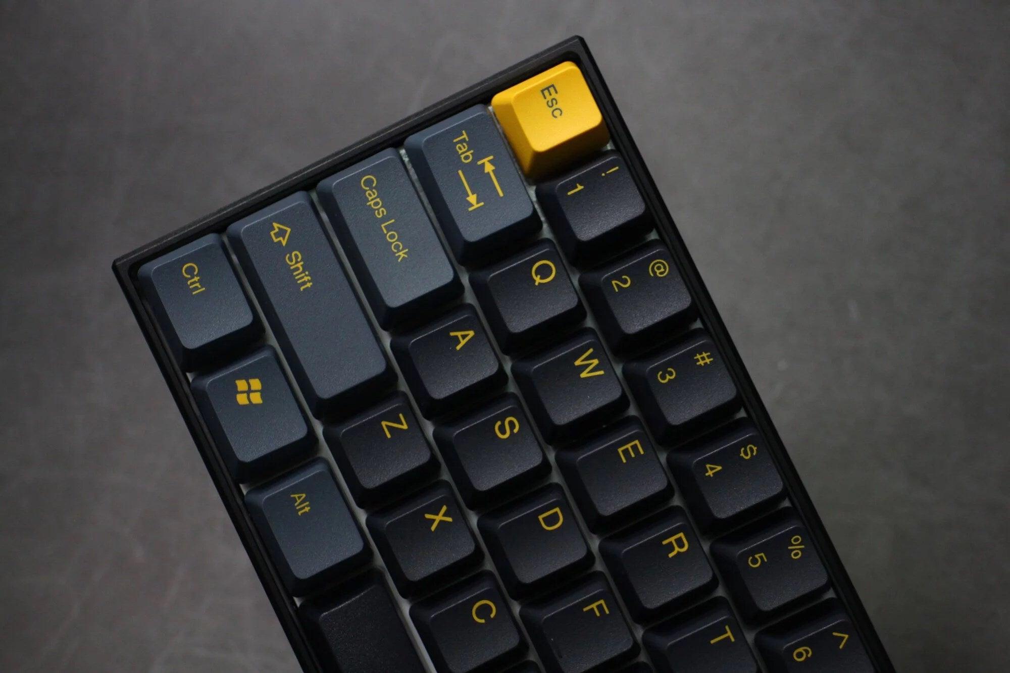 TAIHAO DOUBLE SHOT ABS KEYCAPS SET FOR CHERRY MX SWITCH (104-KEYS) (BATMAN) (BLK/DARK GRAY/YELLOW) (C01BK303) - DataBlitz